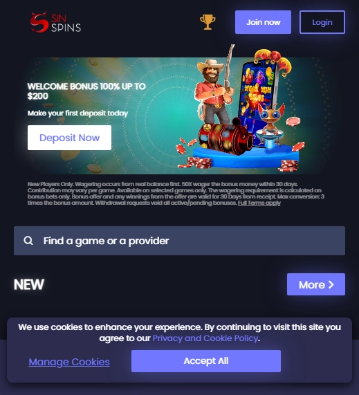 Sin Spins Casino